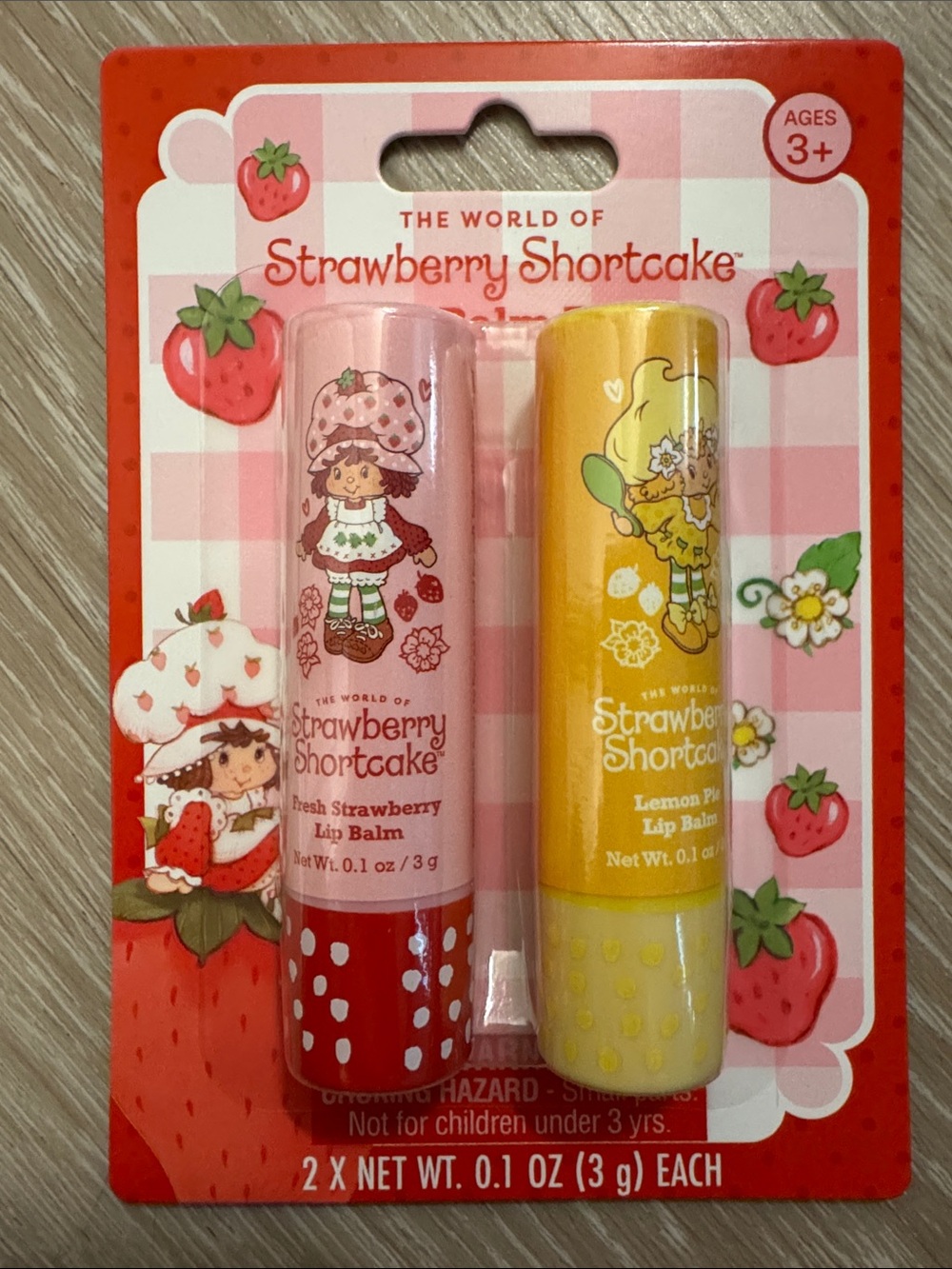 Strawberry Shortcake Lip Balm Duo - Pink & Yellow